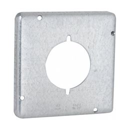 Raco 878 Receptacle, 2-9/64 in Dia, 0.563 in L, 4.69 in W, Square, 1-Gang, Steel, Silver, Galvanized 