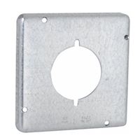 Raco 878 Receptacle, 2-9/64 in Dia, 0.563 in L, 4.69 in W, Square, 1-Gang, Steel, Silver, Galvanized 
