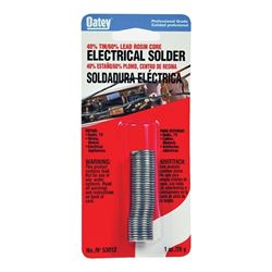 Oatey 53012 Rosin Core Solder, 1 oz Carded, Solid, Silver, 361 to 460 deg F Melting Point 