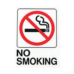 SIGN NO SMOKING 5X7IN PLASTIC 5 Pack 