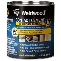 Weldwood 25312 Contact Cement, Gel, Strong Solvent, Tan, 1 qt, Can 