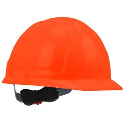 SAFETY WORKS SWX00305 Hard Hat, 4-Point Textile Suspension, HDPE Shell, Orange, Class: E 