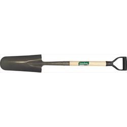 UnionTools 47107 Drain Spade Shovel, 5-1/4 in W Blade, Steel Blade, Hardwood Handle, D-Shaped Handle, 27 in L Handle 