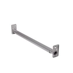 John Sterling Closet-Pro RP0022-30/48 Adjustable Closet Rod with Flange, 1 in Dia, 30 to 48 in L, Steel, Platinum 
