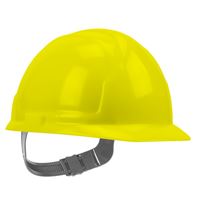 Safety Works SWX00345-01 Hard Hat, 4-Point Textile Suspension, HDPE Shell, Yellow, Class: E 