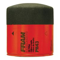 Fram PH43 Full Flow Lube Oil Filter, 3/4- 16 Connection, Threaded, Cellulose, Synthetic Glass Filter Media 