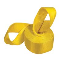 Keeper 02922 Recovery Strap, 15,000 lb, 2 in W, 20 ft L, Hook End, Nylon, Yellow 