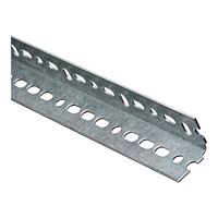 Stanley Hardware 4020BC Series N180-075 Slotted Angle Stock, 1-1/2 in L Leg, 36 in L, 14 ga Thick, Steel, Galvanized 