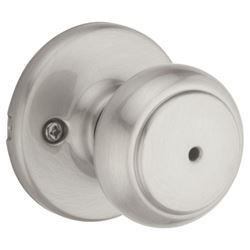 Kwikset 300CV-15 CP Privacy Door Knob, 1-3/8 to 1-3/4 in Thick Door, Satin Nickel 