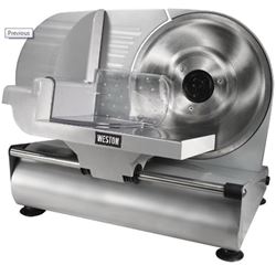Weston 61-0901-W Electric Meat Slicer, Stainless Steel, Silver 
