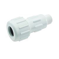 NDS CPA-1500 Pipe Adapter, 1-1/2 in, Compression x MPT, PVC, White, SCH 40 Schedule, 150 psi Pressure 