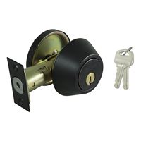 ProSource DBX1V-PS Deadbolt, 3 Grade, Aged Bronze, 2-3/8 to 2-3/4 in Backset, KW1 Keyway, 1-3/8 to 1-3/4 in Thick Door, Pack of 3 