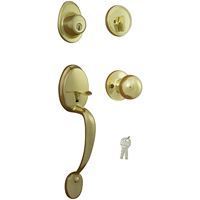 ProSource S7731-PS Combination Lockset, Polished Brass, T3 Interior Handle, 3 Grade, Brass 