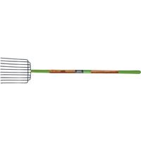 AMES 2826300 Manure/Bedding Fork, Steel Tine, Wood Handle, 61 in L Handle 