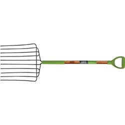 AMES 2827000 Ensilage Fork, Wood Handle, D-Shaped Handle, 30 in L Handle 