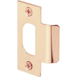 Defender Security E2284 Door Strike Plate, 2-3/4 in L, 1-1/8 in W, Brass, Polished 