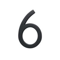 Hy-Ko FM-6 Architectural Series FM-6/6 House Number, Character: 6, 6 in H Character, Black Character, Pack of 3 