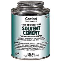 Carlon VC9LV4-24 Solvent Cement, 8 oz Can, Liquid, Gray 