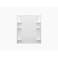 Sterling Ensemble 72132100-0 Shower Back Wall, 72-1/2 in L, 60 in W, Vikrell, High-Gloss, Alcove Installation, White 