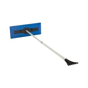 Snow Joe SJBLZD Snow Broom, 7 in W Blade, Polyethylene Blade, 18 in OAL, 30 to 49 in L Handle, Aluminum Handle 12 Pack