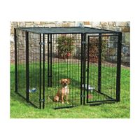Stephens Pipe & Steel RSHBK11-11799 Dog Kennel with Sunblock Top, 5 ft OAL, 5 ft OAW, 4 ft OAH, Powder-Coated 