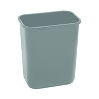 Continental Commercial 2818GY Waste Basket, 28.125 qt, Plastic, Gray, 15 in H 