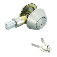 ProSource Signature Series T-D101SS Deadbolt, 3 Grade, Stainless Steel, 2-3/8, 2-3/4 in Backset, KW1 Keyway, Pack of 3 
