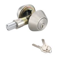 ProSource T-D102SS Deadbolt, 3 Grade, Stainless Steel, 2-3/8 to 2-3/4 in Backset, KW1 Keyway, Pack of 3 