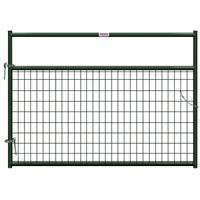 Behlen Country 40132062 Wire-Filled Gate, 72 in W Gate, 50 in H Gate, 6 ga Mesh Wire, 2 x 4 in Mesh, Green 