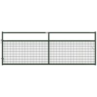 Behlen Country 40132122 Wire-Filled Gate, 144 in W Gate, 50 in H Gate, 6 ga Mesh Wire, 2 x 4 in Mesh, Green 