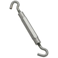 National Hardware 2174BC Series N221-986 Turnbuckle, 45 lb Working Load, #10-24 Thread, Hook, Hook, 5-1/2 in L Take-Up 