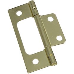 National Hardware V530 Series N146-951 Door Hinge, Steel, Brass, Removable Pin, Surface Mounting, 25 lb 
