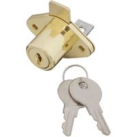 National Hardware VKA826 Series N185-298 Drawer Lock, Keyed Lock, Steel/Zinc, Brass 