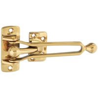 National Hardware V1928 Series N198-044 Door Security Guard, 5.17 in W, 0.74 in H, Brass 