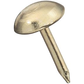 National Hardware V7730 Series N279-141 Upholstery Nail, Steel, Brass, Round Head