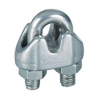 National Hardware 4230BC Series N830-312 Wire Cable Clamp, 1/8 in Dia Cable, 7/8 in L, Malleable Iron 