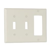 Eaton Wiring Devices 2173LA Combination Wallplate, 4-1/2 in L, 2-3/4 in W, Standard, 3 -Gang, Thermoset 