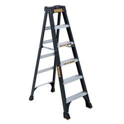 DeWALT by Louisville DXL3010-06 Step Ladder, 124 in Max Reach H, 5-Step, 300 lb, Type IA Duty Rating, 3 in D Step 