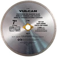 Vulcan 932971OR Continuous Diamond Blade, 7 in Dia, 7/8 in Arbor 