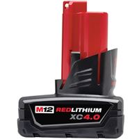 Milwaukee 48-11-2440 Rechargeable Battery Pack, 12 V Battery, 4 Ah 