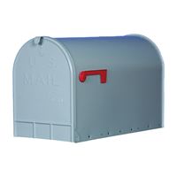 Gibraltar Mailboxes ST200000 Rural Mailbox, 3175 cu-in Capacity, Galvanized Steel, Powder-Coated, 11.7 in W, 24.8 in D 