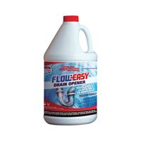 Flow-Easy FE128 Drain Opener, Liquid, Brown, 1 gal 4 Pack 