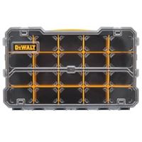 DeWALT DWST14835 Pro Organizer, 17-5/8 in L, 6-5/8 in W, 2-7/8 in H, 10-Compartment, Polycarbonate, Black 