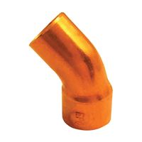 Elkhart Products 31206 Street Pipe Elbow, 1 in, Sweat x FTG, 45 deg Angle, Copper 