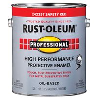 RUST-OLEUM PROFESSIONAL 242257 Enamel, Gloss, Safety Red, 1 gal Can, Pack of 2 