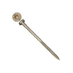 MiTek LL930R50 Structural Screw, #9 Thread, Twin Lead Thread, Washer Head, Torx Drive, Gimlet Point, Carbon Steel 