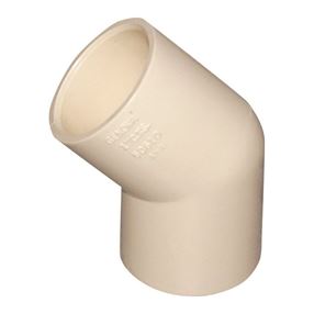 NIBCO T00091C Pipe Elbow, 1 in, 45 deg Angle, CPVC, 40 Schedule