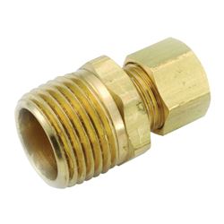 Anderson Metals 750068-0506 Pipe Connector, 5/16 x 3/8 in, Compression x MPT, Brass, Pack of 10 