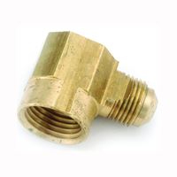 Anderson Metals 754050-0812 Tube Elbow, 1/2 x 3/4 in, 90 deg Angle, Brass, 750 psi Pressure, Pack of 5 