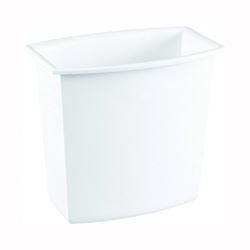 Sterilite 10220012 Waste Basket, 2 gal Capacity, Plastic, White, 10-1/2 in H 